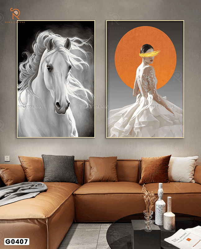 Set of 2 Girl Paintings - G0407