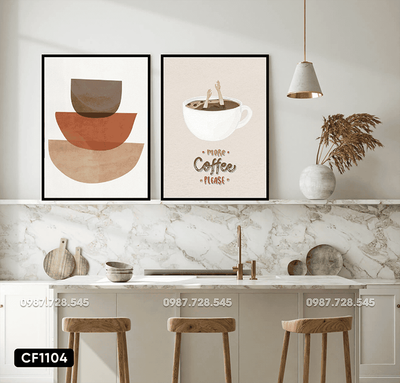Bộ 2 Tranh Decor Coffee - CF1104