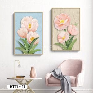 Set of 2 Flower Paintings - HT11 - 11