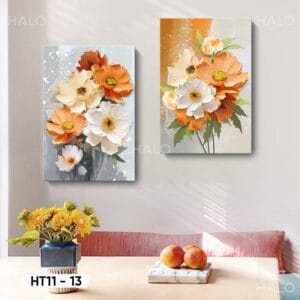 Set of 2 Flower Paintings - HT11 - 13