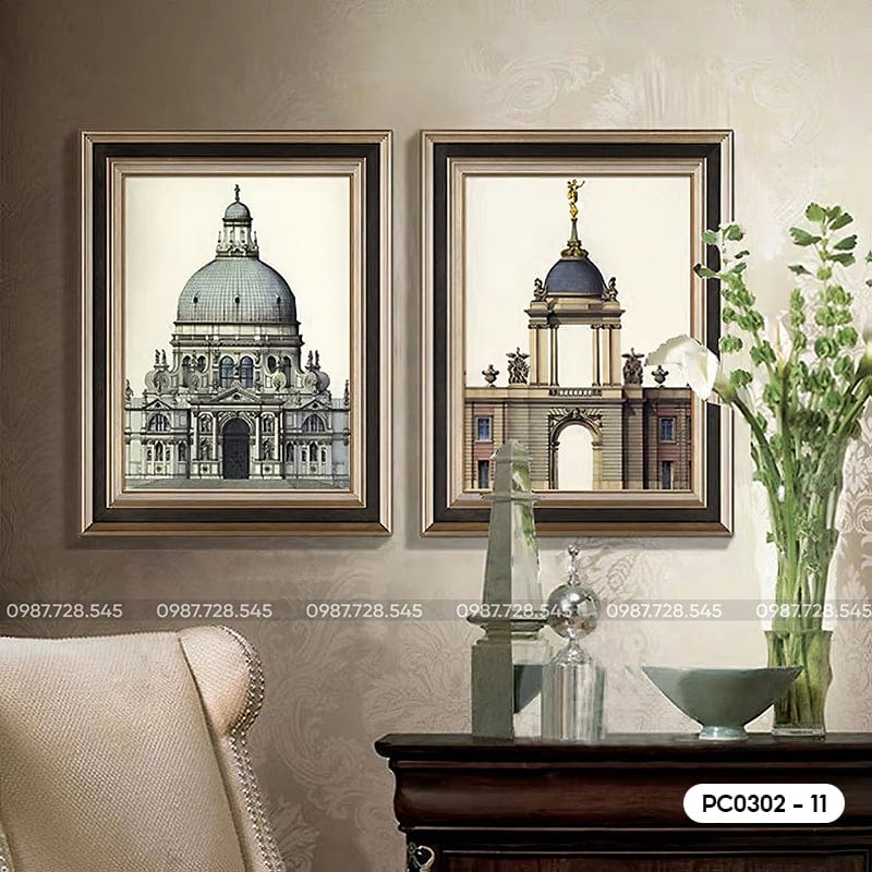 Set of 2 European Landscape Paintings - PC0302 - 11