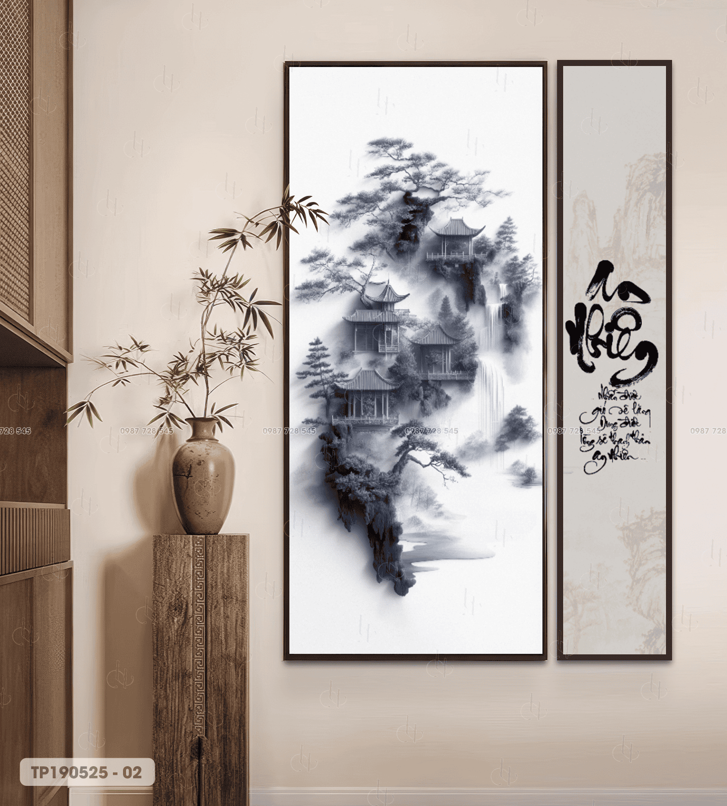Bộ 2 Tranh Thư Pháp - TP190525