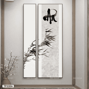 Set of 2 Ink Paintings with Calligraphy - TP2206