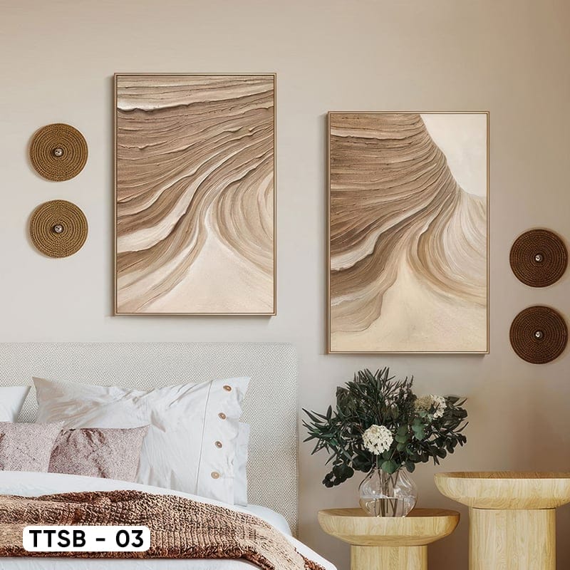 Bộ 2 Tranh Trừu Tượng Sóng Biển - TTSB - 03