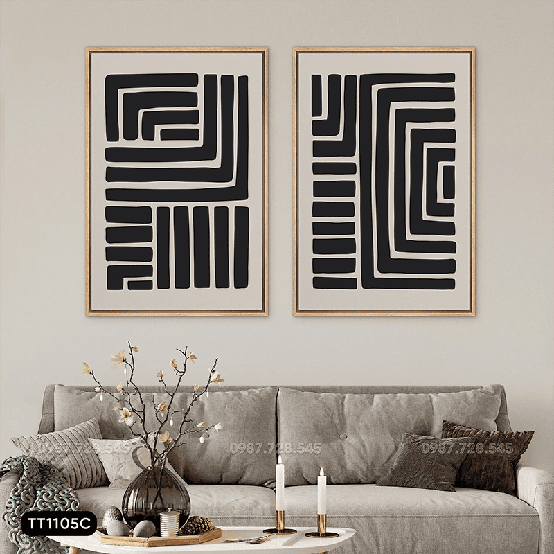 Set of 2 Abstract Paintings - TT1105C