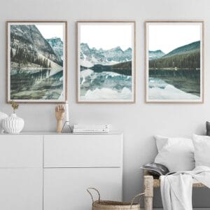 Set of 3 Pictures of Blue Lakes