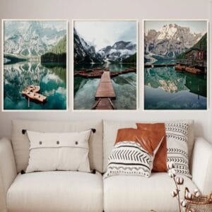 Set of 3 Blue Lake Pictures