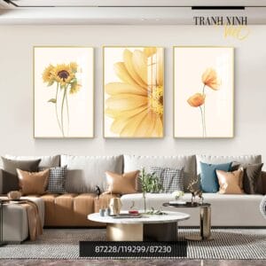 Set of 3 Sunflower Pictures