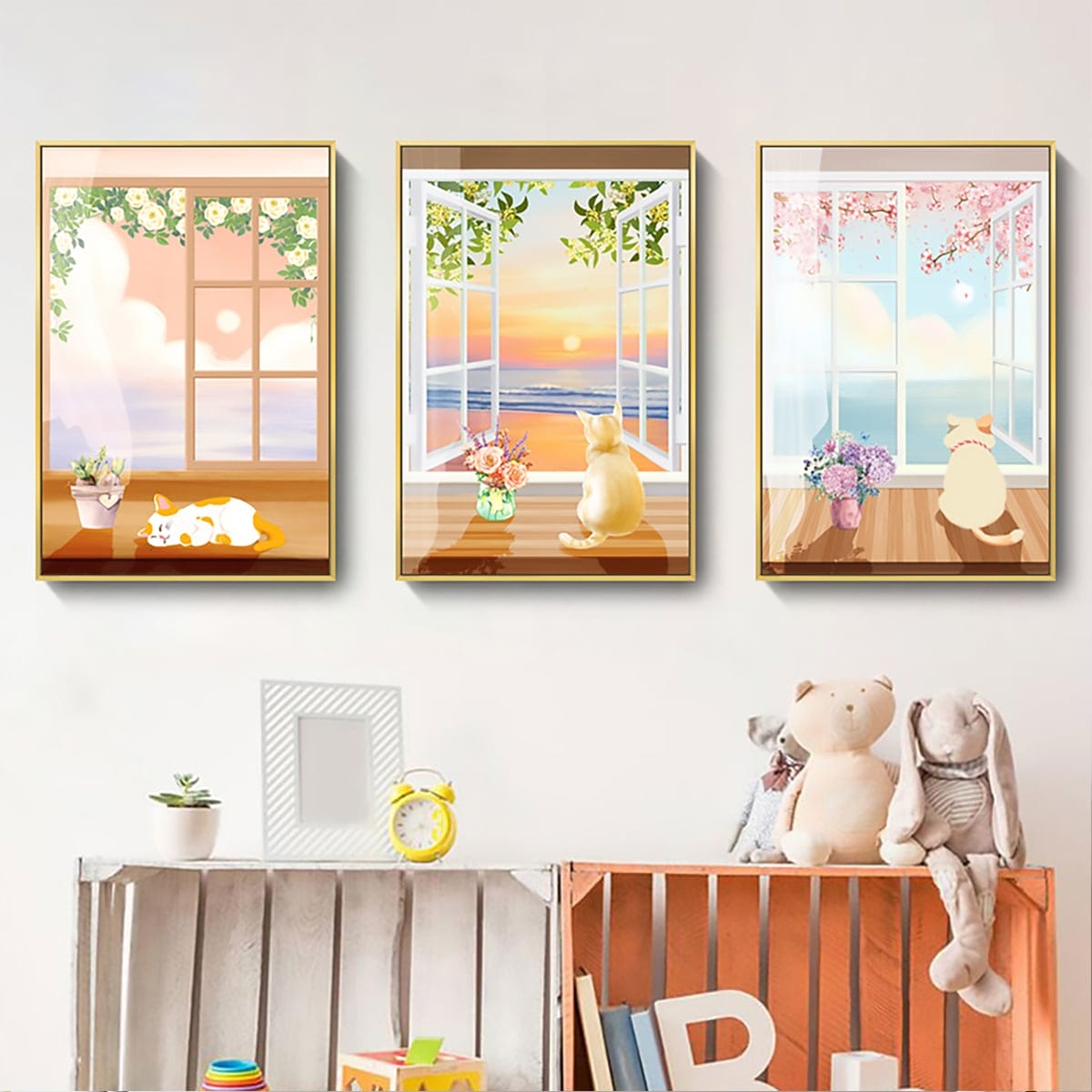 Bộ 3 Chú Mèo Ngắm Bình Minh