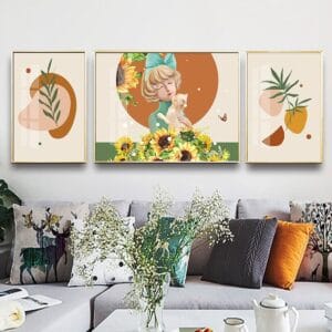 Set of 3 Cute Little Girl Pictures