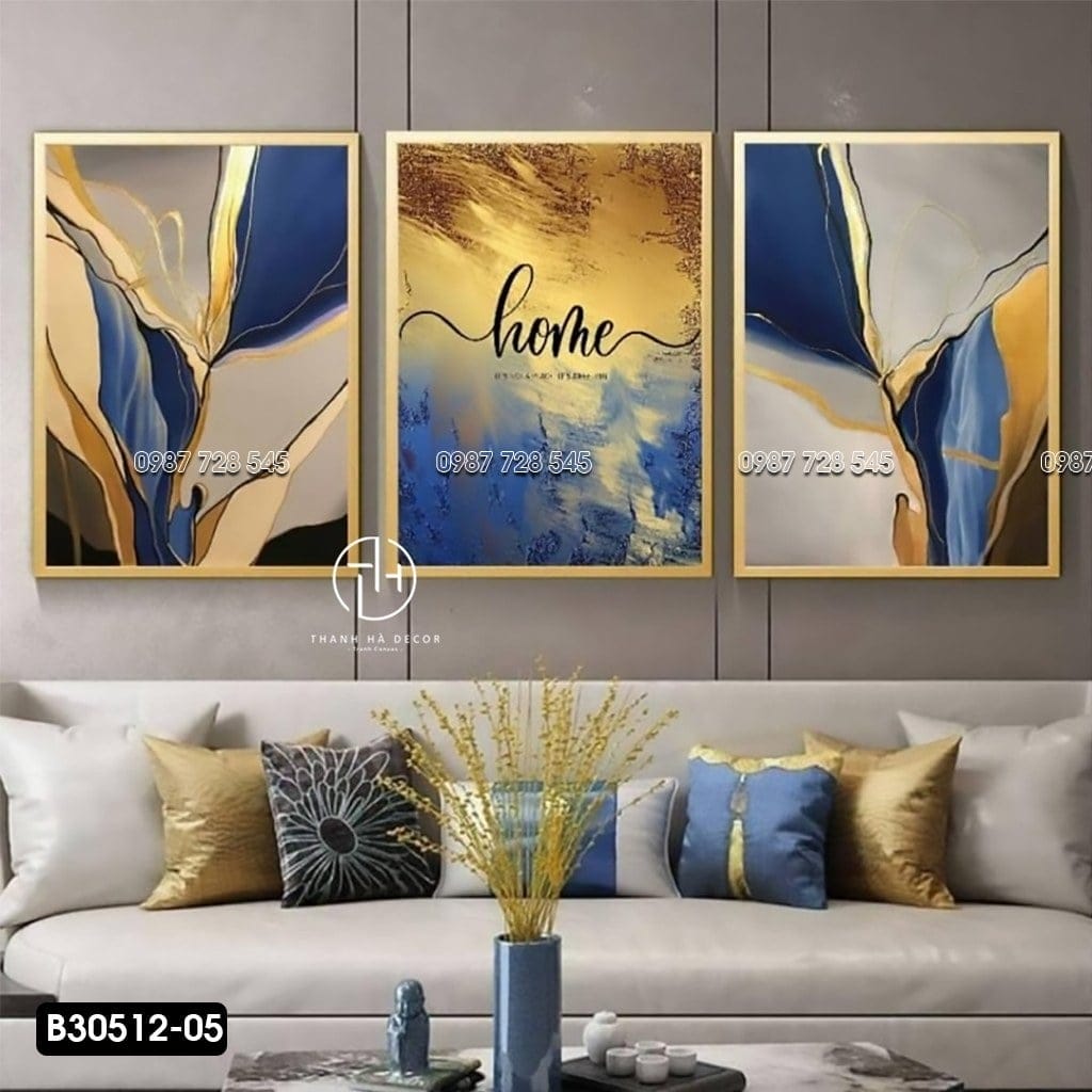 Set of 3 Decorative Paintings - B30512 - 05