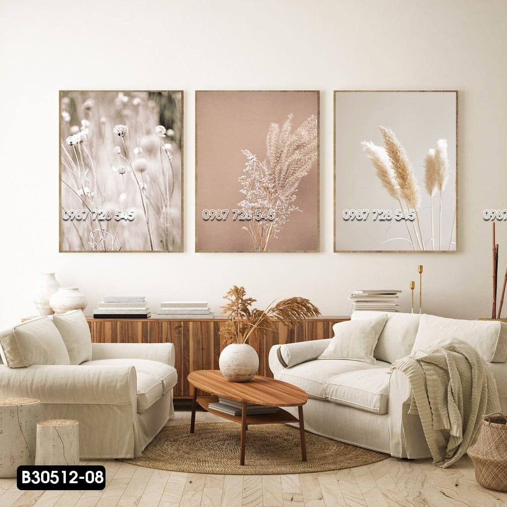 Set of 3 Decorative Paintings - B30512 - 08