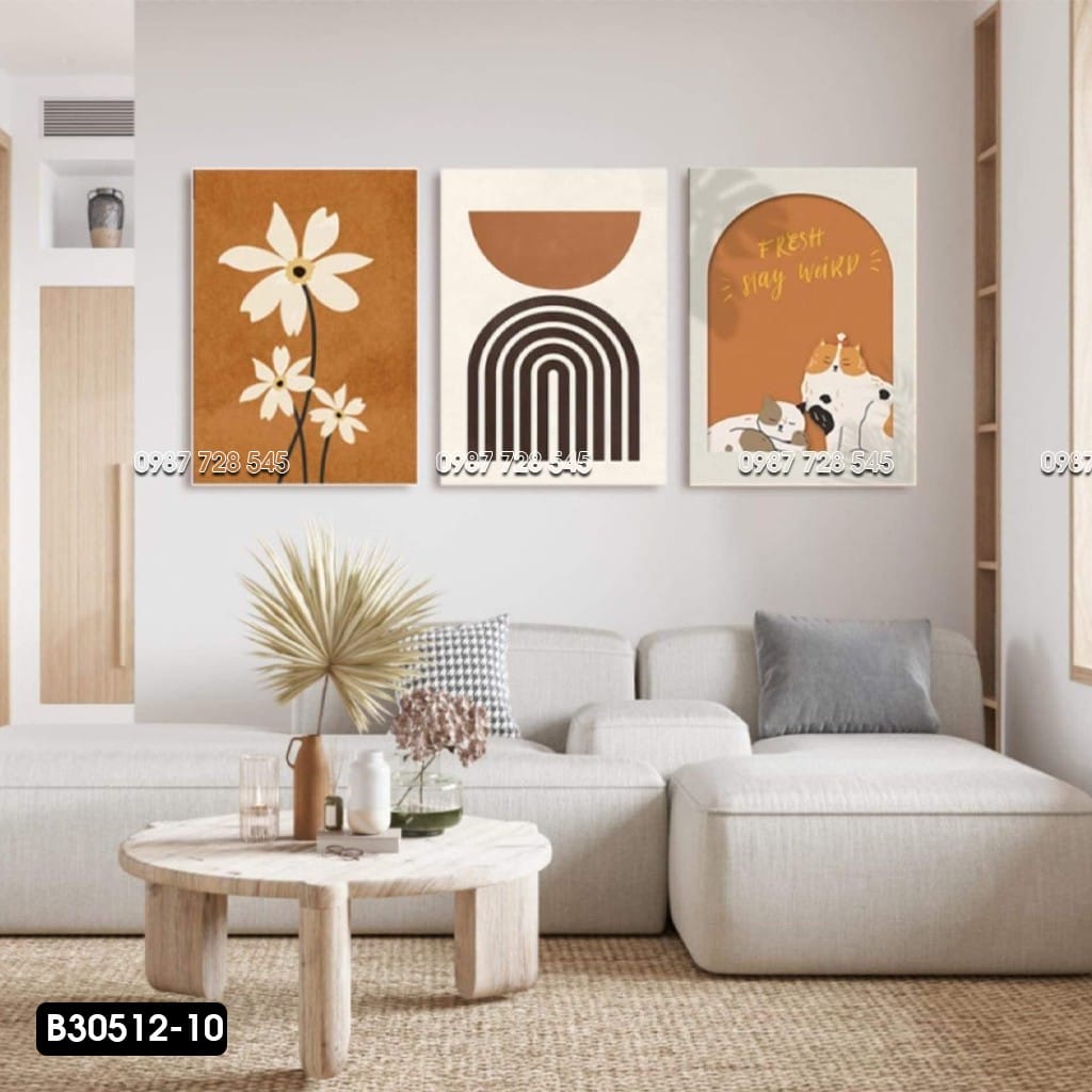 Set of 3 Decorative Paintings - B30512 - 10