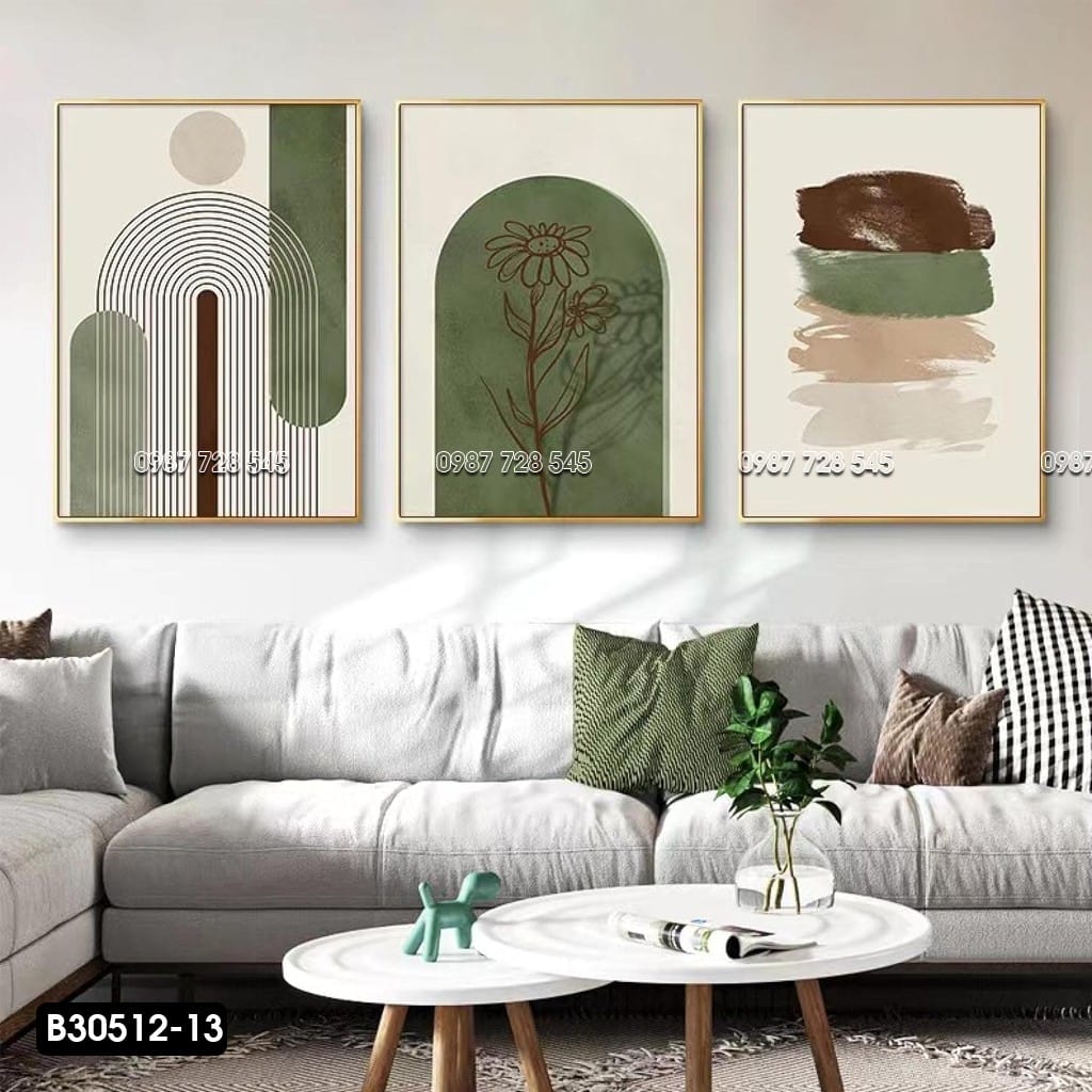 Set of 3 Decorative Paintings - B30512 - 13