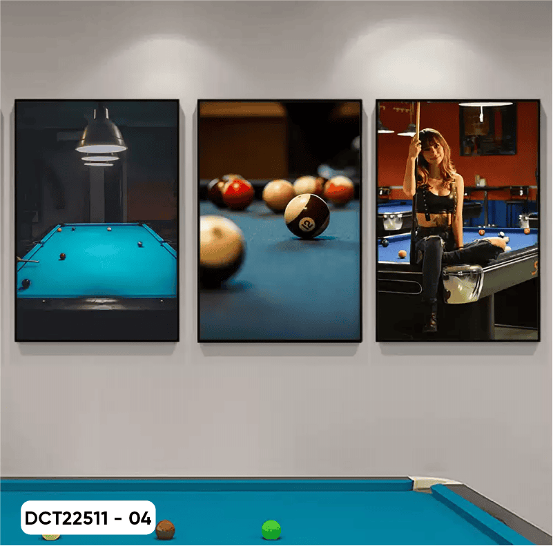 Set of 3 Billiard Decor Paintings - DCT2511 - 04