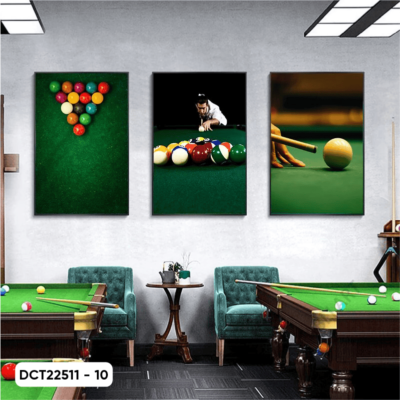Set of 3 Billiard Decor Paintings - DCT2511 - 10