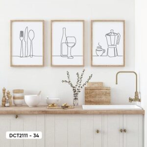 Set of 3 Coffee Decor Paintings - DCT2111 - 34