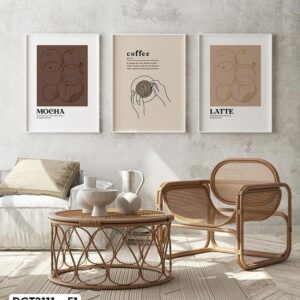 Set of 3 Coffee Decor Paintings - DCT2111 - 51