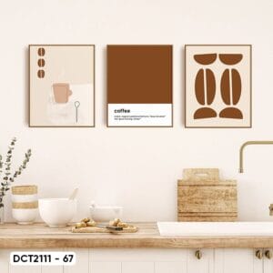 Set of 3 Coffee Decor Paintings - DCT2111 - 67