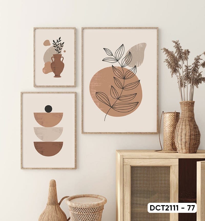 Set of 3 Coffee Decor Paintings - DCT2111 - 77