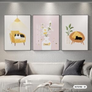 Set of 3 Decorative Paintings - DC2702 - 01