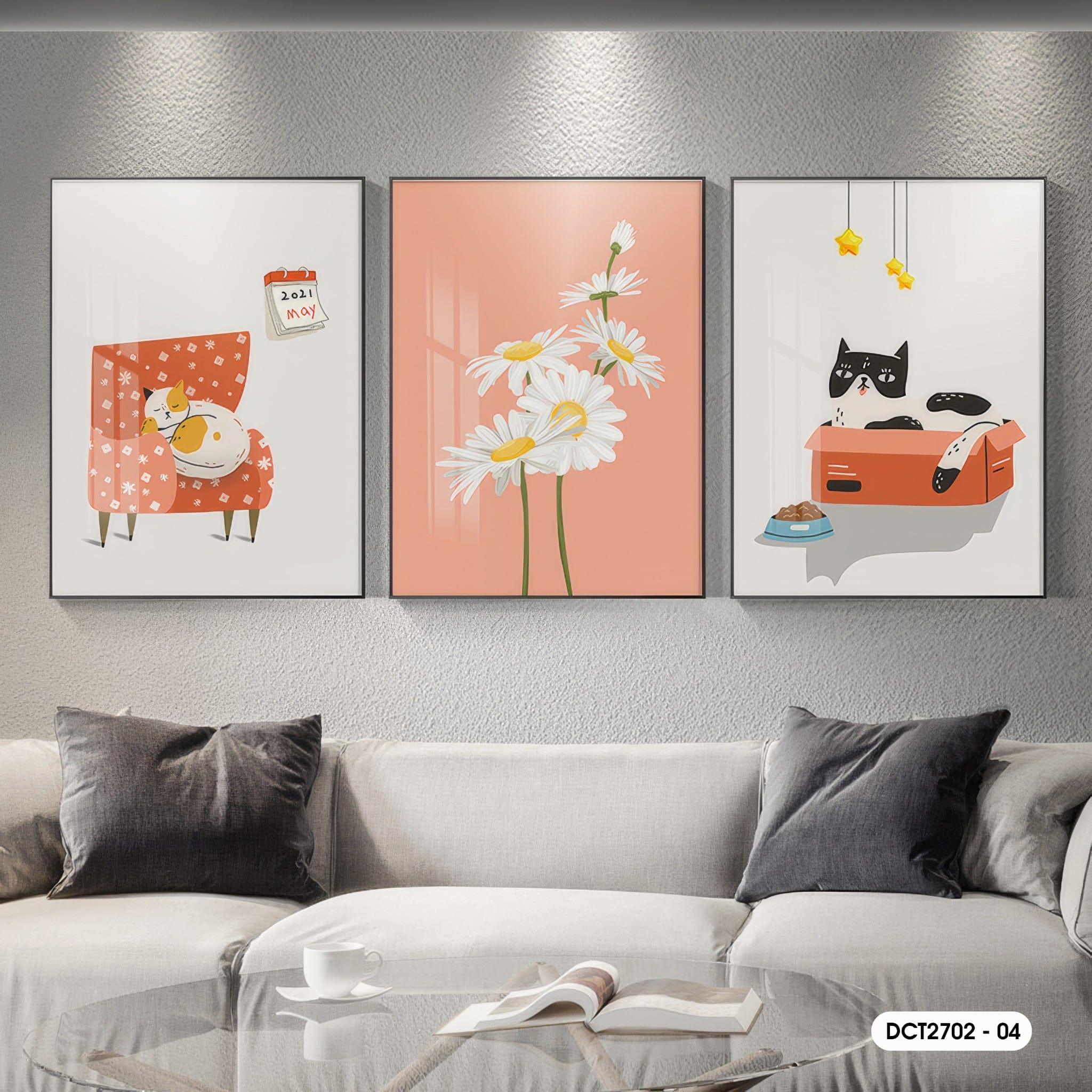 Set of 3 Decorative Paintings - DC2702 - 04