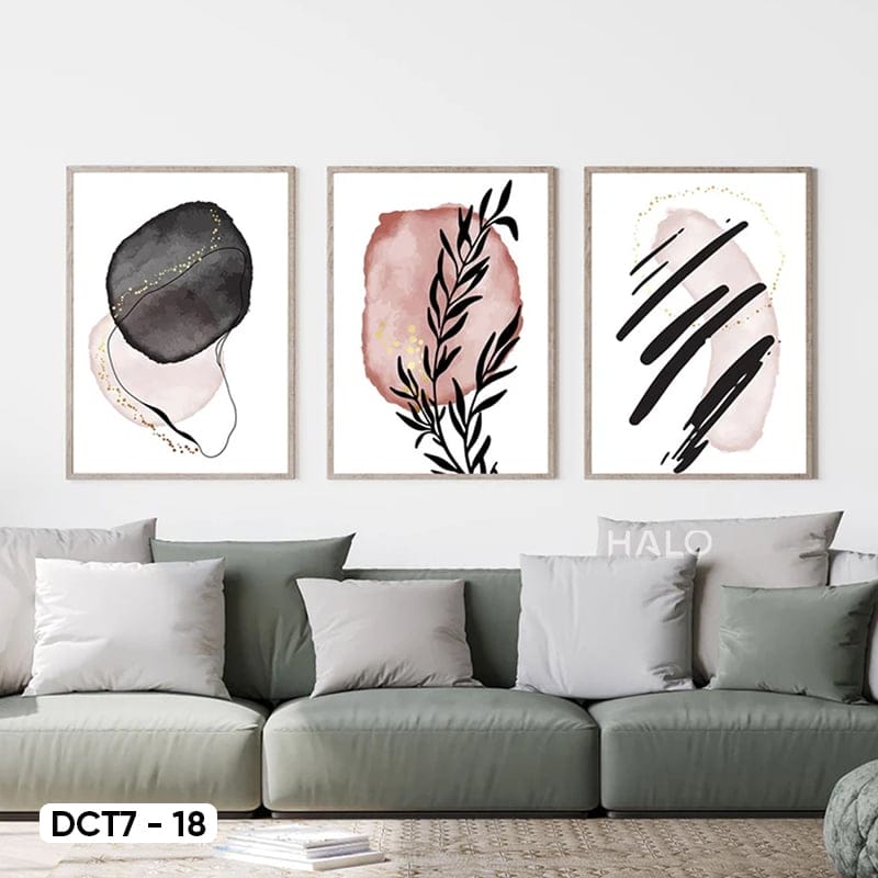 Set of 3 Decorative Paintings - DCT7 - 18