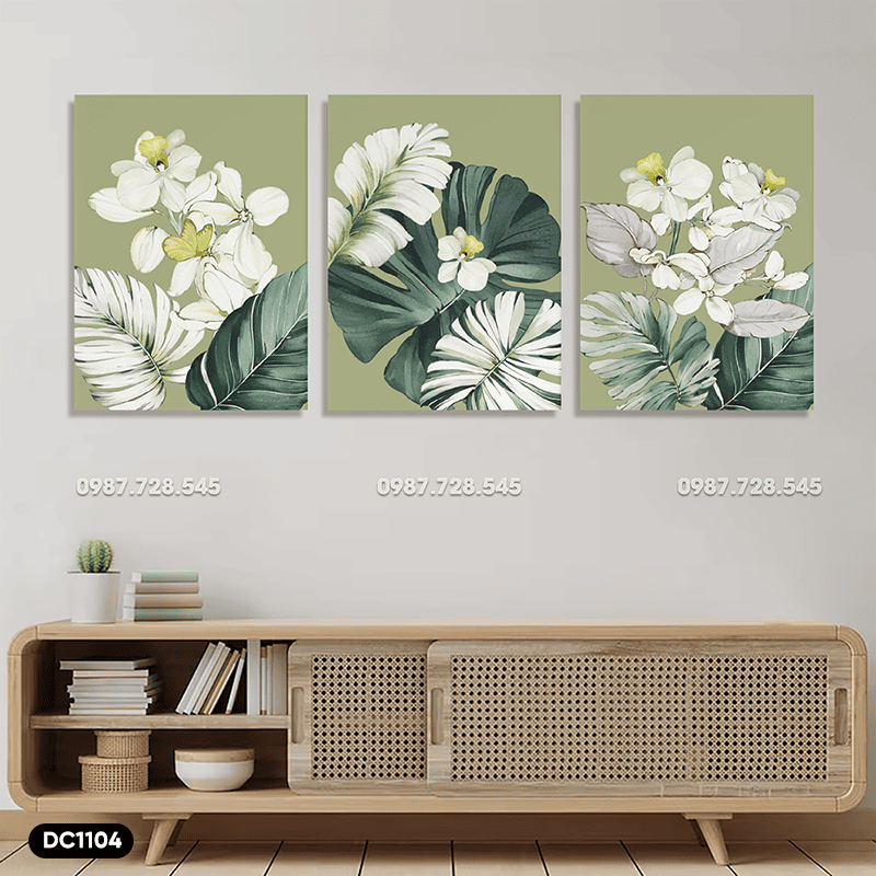 Bộ 3 Tranh Decor Lá Cây - DC1104