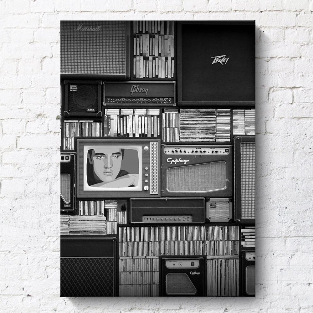 Set of 3 Black and White Paintings - Image 5