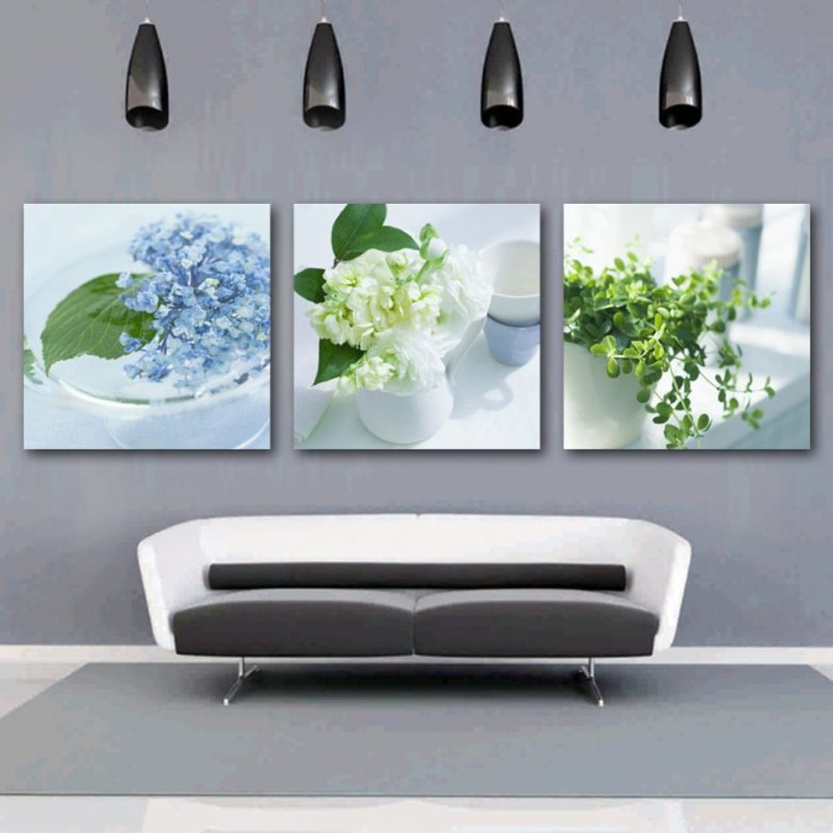 Set of 3 Flower Paintings