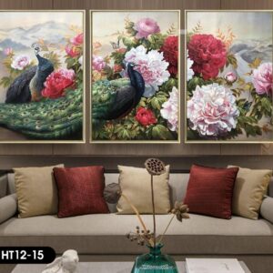 Set of 3 Peony Flower Paintings - TH12 - 15
