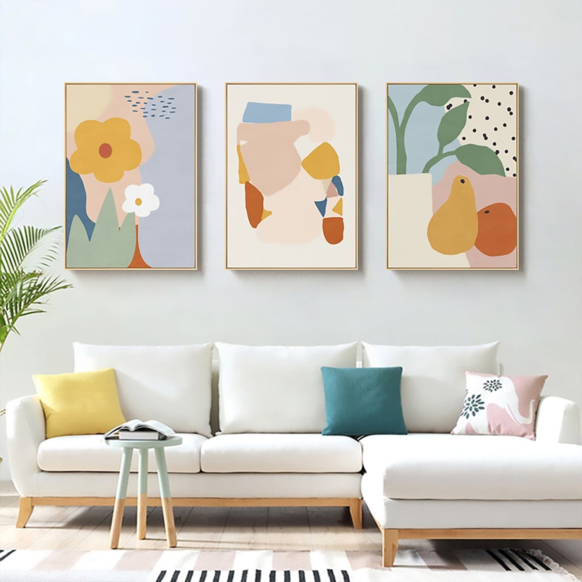 Set of 3 Simple Flower Paintings