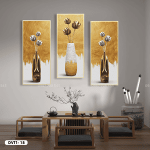 Set of 3 Lotus Flower Paintings - DVT1 - 18