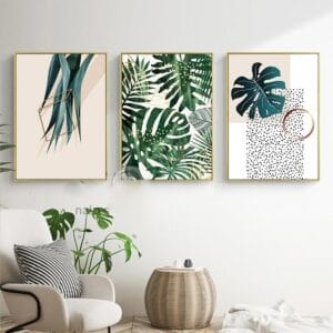Bộ 3 Tranh Lá Cây