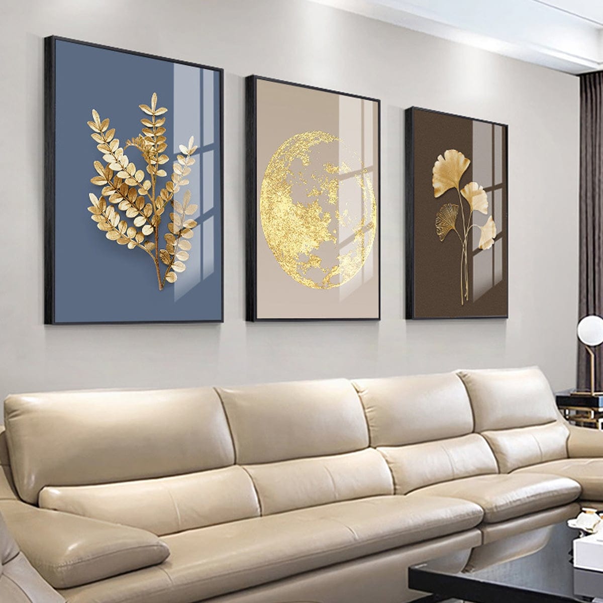 Set of 3 Gold Leaf Paintings