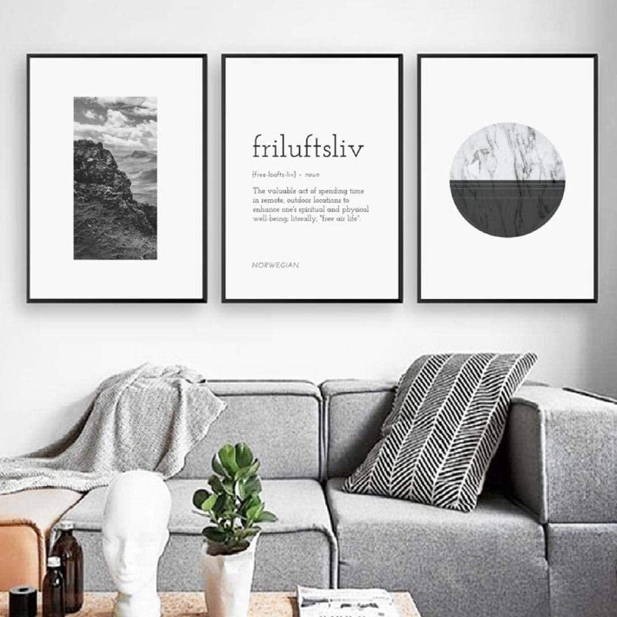 Set of 3 Black and White Quotes