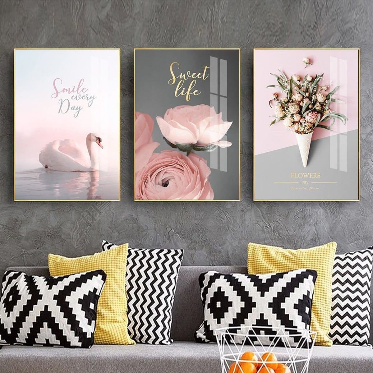 Set of 3 Sweet Life Paintings