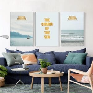 Set of 3 paintings: The Charm of the Sea