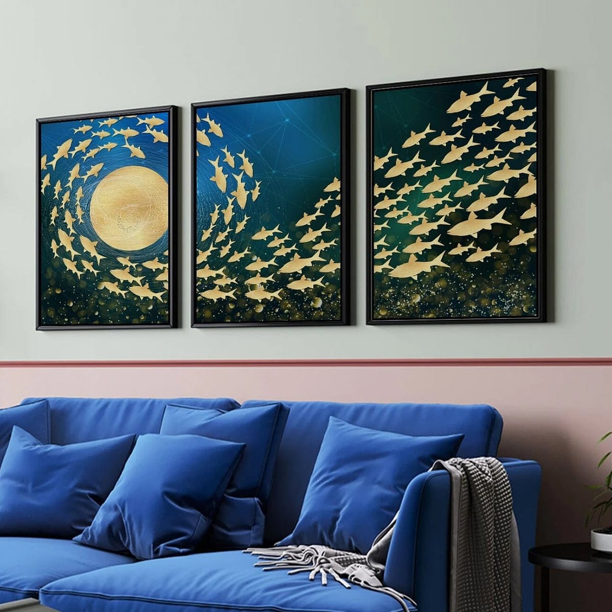Bộ 3 Tranh Trăng Quần Hội