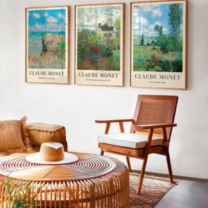 Bộ 3 Tranh Trừu Tượng Claude Monet - VGT9 - 06