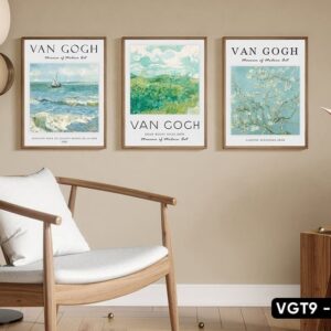 Set of 3 Van Gogh Abstract Paintings - VGT9 - 08