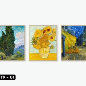 Set of 3 Abstract Paintings - VGT9 - 01