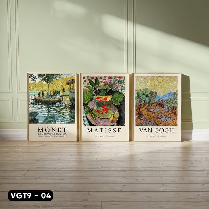 Set of 3 Abstract Paintings - VGT9 - 04