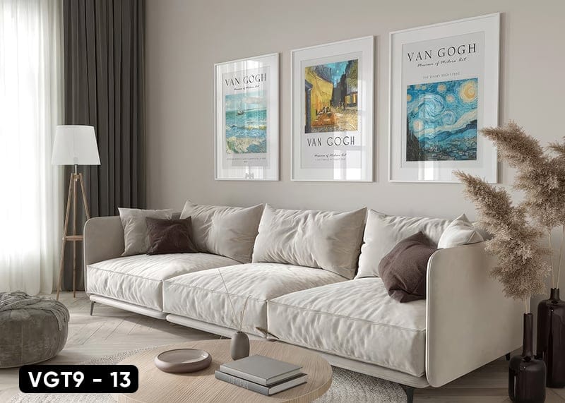 Set of 3 Abstract Paintings - VGT9 - 13