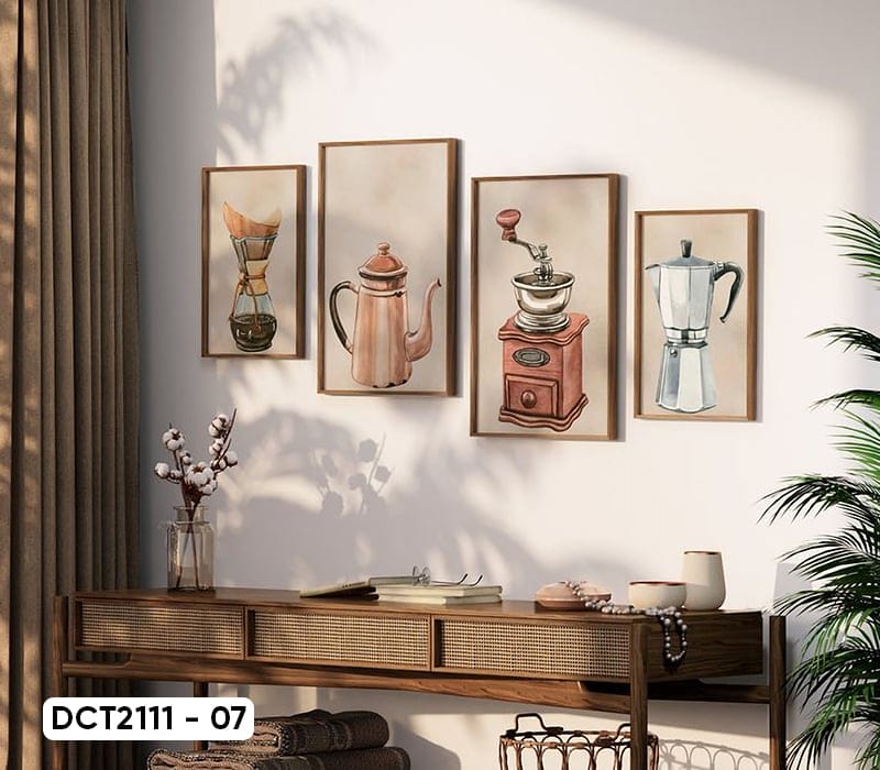 Set of 4 Coffee Decor Paintings - DCT2111 - 07