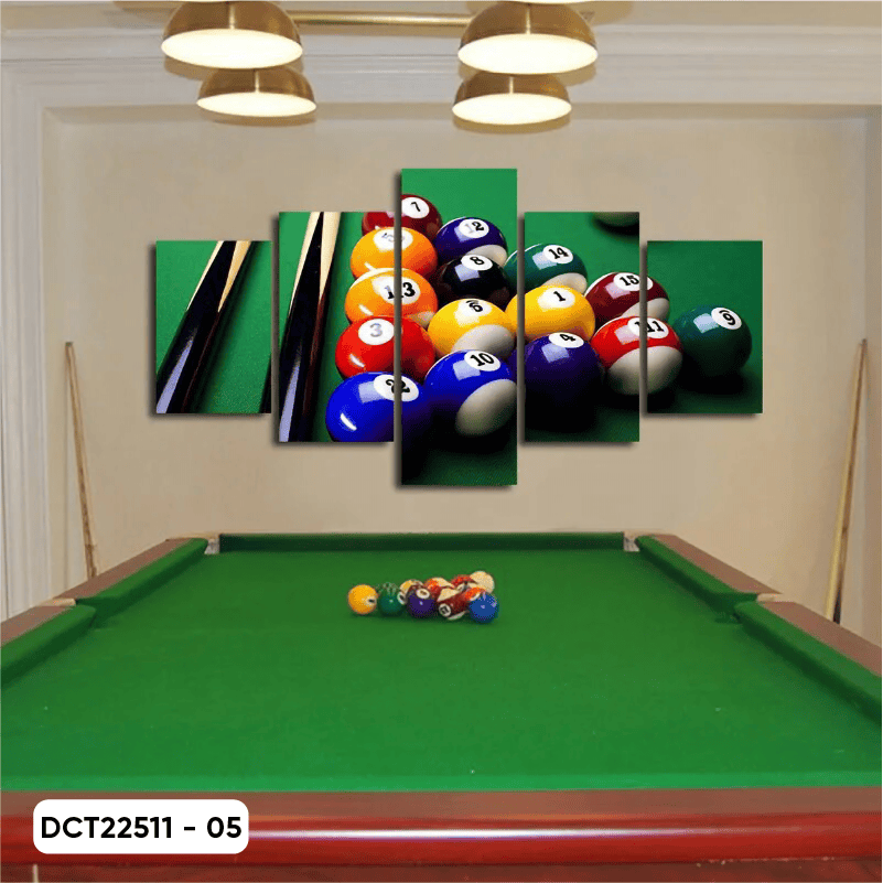 Set of 5 Billiard Decor Paintings - DCT2511 - 05