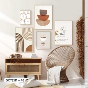Set of 5 Coffee Decor Paintings - DCT2111 - 46