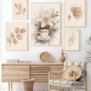 Set of 5 Coffee Decor Paintings - DCT2111 - 78