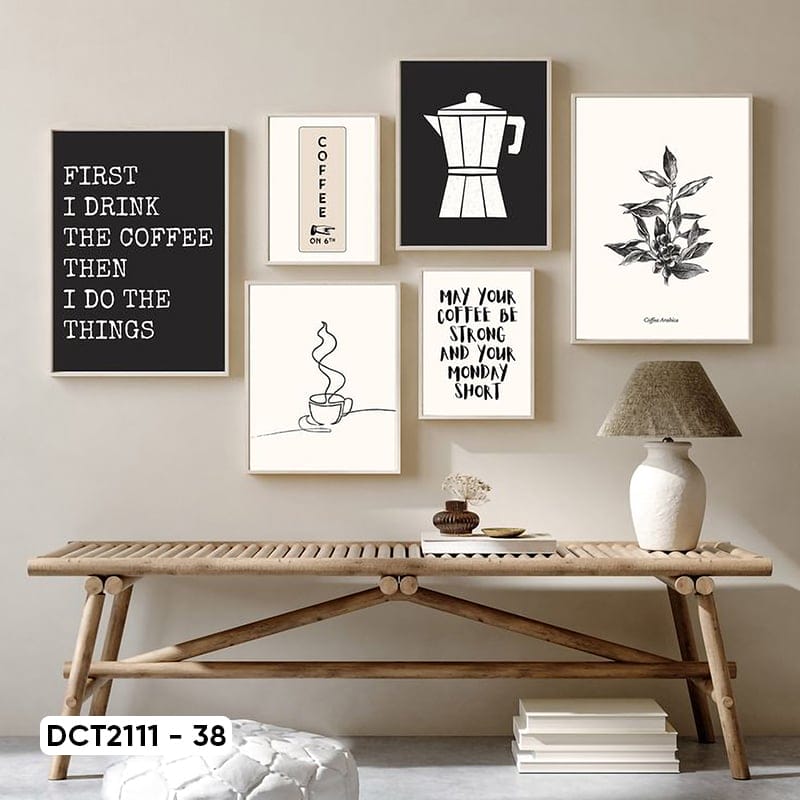 Set of 6 Coffee Decor Paintings - DCT2111 - 38