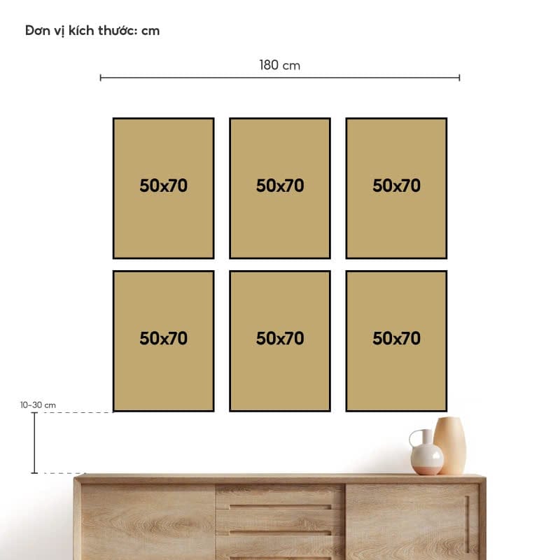 Bộ 6 Tranh Hoa Sen - SS250 - Ảnh 2